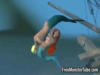 3d pak mermaid vogëlushe merr fucked i vështirë nënujë